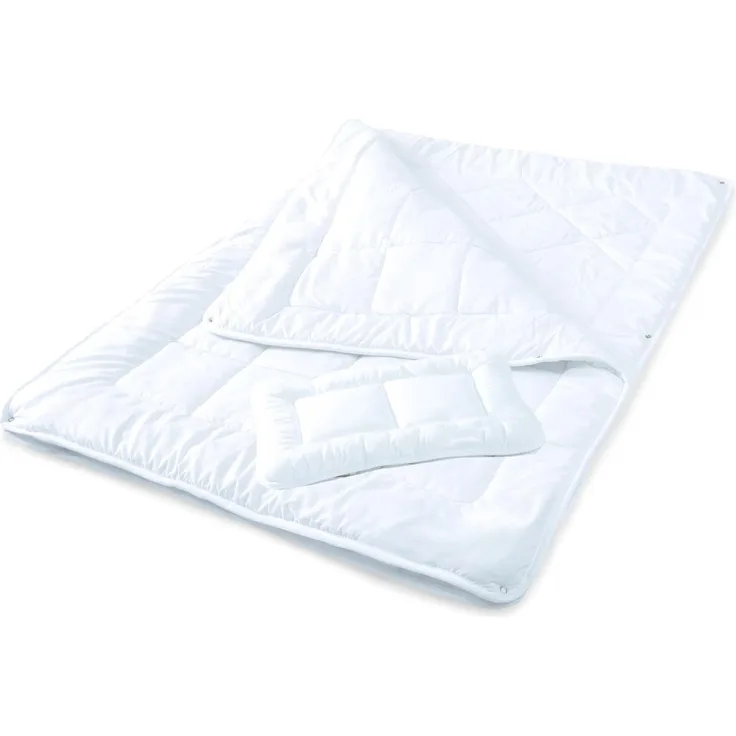aqua-textil Bettdecke, Kopfkissen + Topper Soft Touch Mikrofaser Kids 4 Jahr. Steppdecke Set 100x135cm + 40x60cm