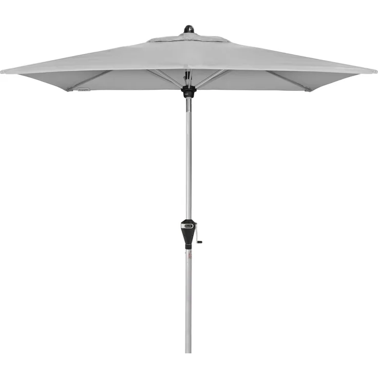 Doppler Sonnenschirm / Kurbelschirm "Active Auto Tilt 210 x 140" mit Höhenverstellung, hellgrau, 210 x 140 cm