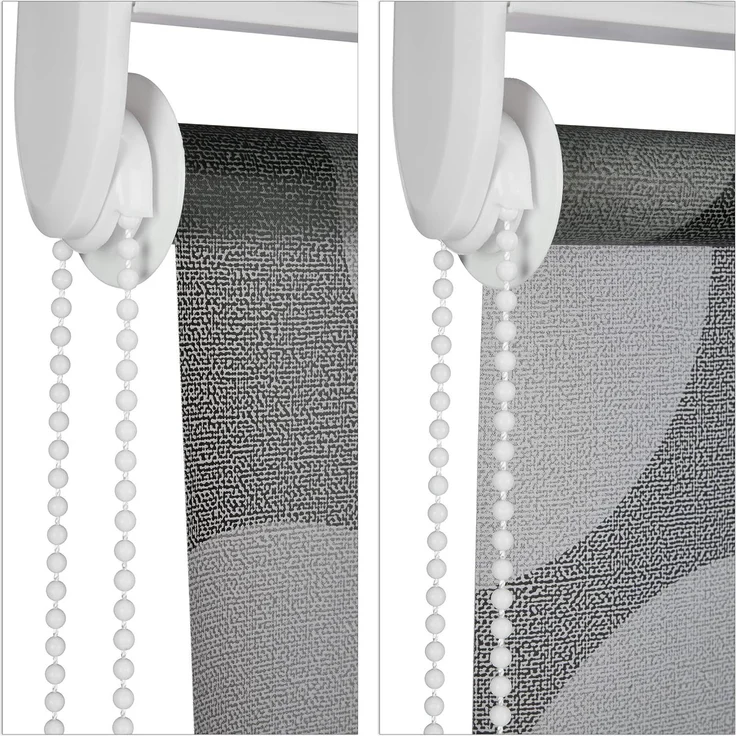 relaxdays Duschrollo grau Punkte Breite 80 cm (1-teiliges Set, 1-tlg, 1-teilig), 80x240 cm – Bild 7