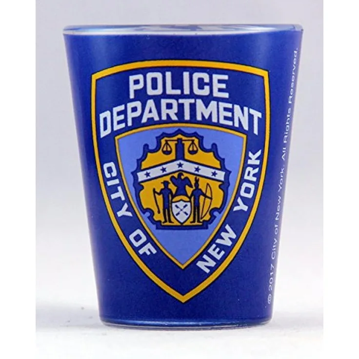 New York Cops NYPD NEW YORK CITY Polizei blau Shot Glas
