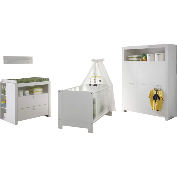 Trendteam 'Olivia' 3-trg. Kleiderschrank, weiß, mit 2 Kleiderstangen und 6 Ablagefächern – Bild 8