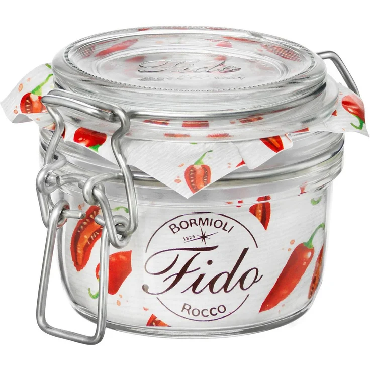 Bormioli Rocco Vorratsglas Fido, Glas, (Set, 6-tlg, 6 Stück, 0,125l Fassungsvermögen), gefriergeeignet, luftdicht verschließbar – Bild 5
