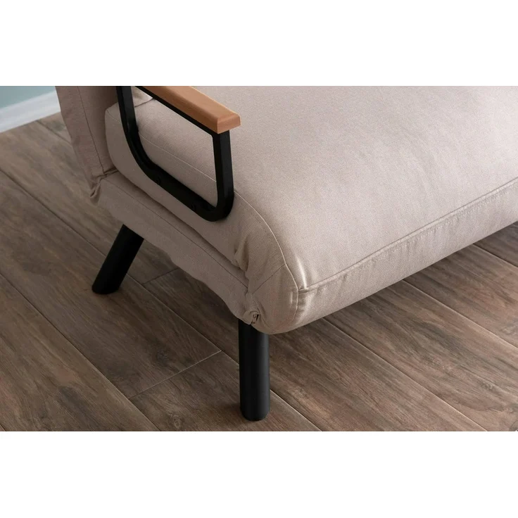Dmora Schlafsofa 2-Sitzer Merak 133x78 cm Beige Box – Bild 4
