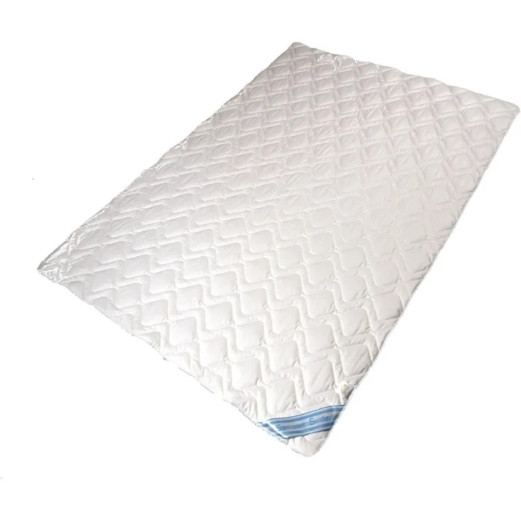 Garanta Naturfaserbettdecke Sommer Seide Micro Silk leichte Sommerdecke Wildseide Microfaserbezug, Füllung: 60% Seide/ 40% Baumwolle, hautsympathisch, luftig, leicht, kochfest