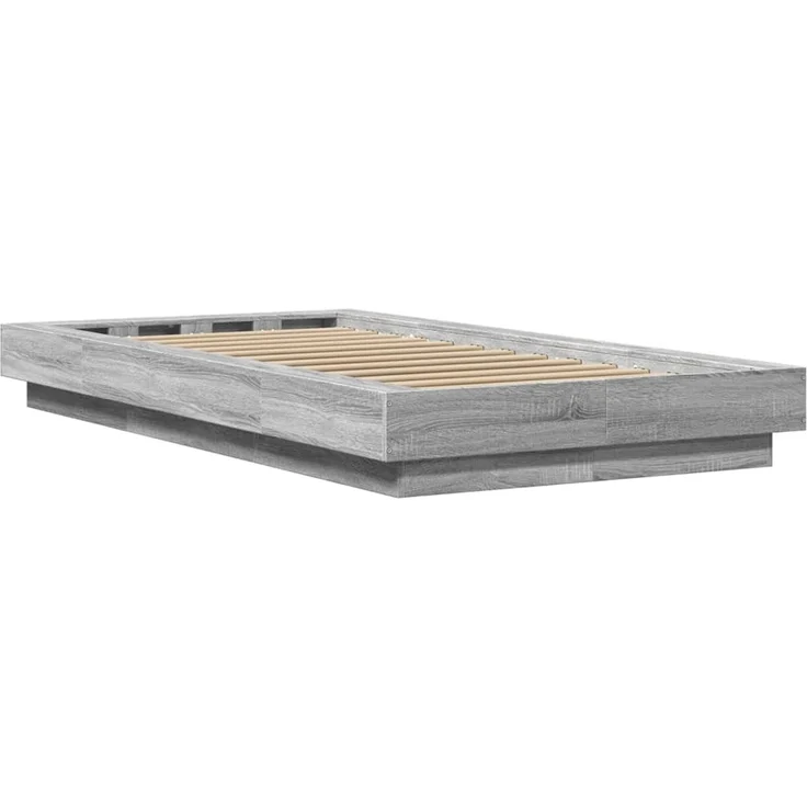 vidaXL Bettgestell Grau Sonoma 100x200 cm Holzwerkstoff 3281208 – Bild 6