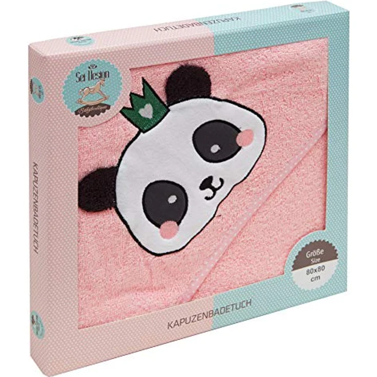 SEI Design Kapuzenhandtuch aus 100% BIO Baumwolle Frottee, Frottee (1-St), inkl. Geschenkverpackung – Bild 4