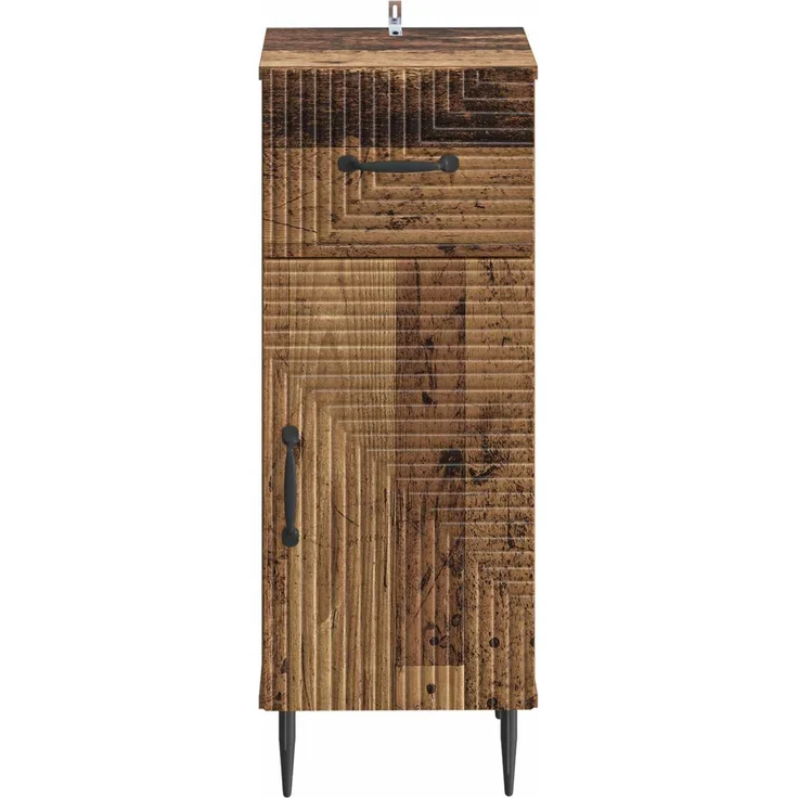 vidaXL Badezimmer Aufbewahrungsschrank HAARLEM Altholz 30 x 31 x 80 cm 896833 – Bild 3