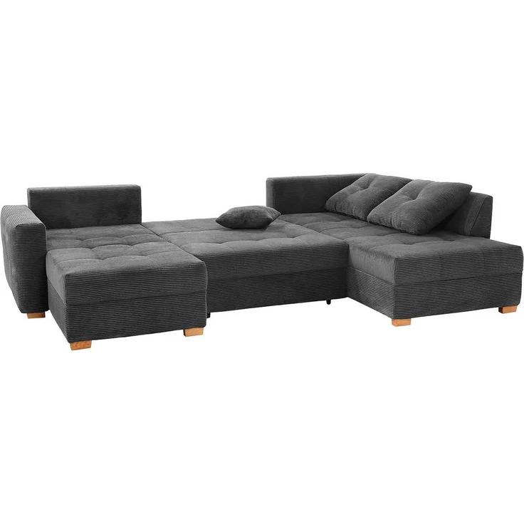 Jockenhöfer Gruppe Wohnlandschaft Abby U-Form, B: 313 cm, mit Bettfunktion, Bettkasten & Zierkissen – Bild 3