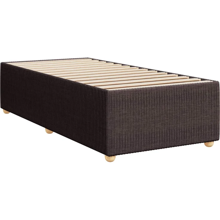 vidaXL Boxspringbett mit Matratze Dunkelbraun 90 x 200 cm Stoff 3451373 – Bild 5