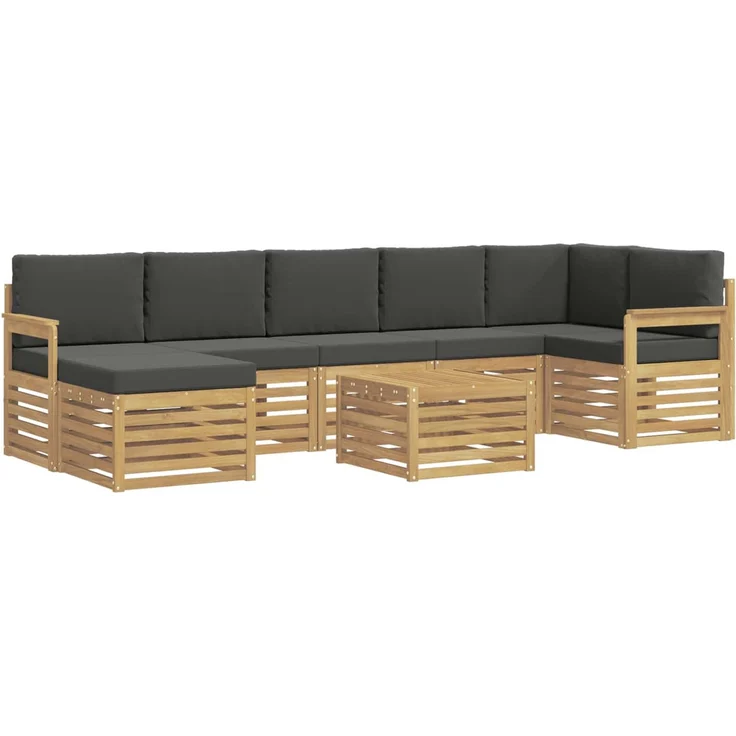 vidaXL Outdoor-Sofagarnitur 8 stk. 8-Sitzer Weiß und Anthrazit 3392222 – Bild 2