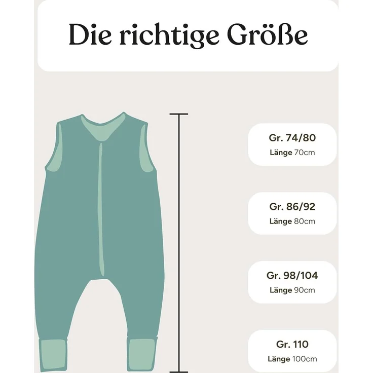 Ehrenkind Babyschlafsack Musselin Schlafsack mit Füßen 2.5 TOG (Ganzjahres-Schlafsack mit Beinen, Mehr Bewegungsfreiheit zu jeder Jahreszeit), Schlafsack Baby, 100% hochwertige Bio-Baumwolle – Bild 6