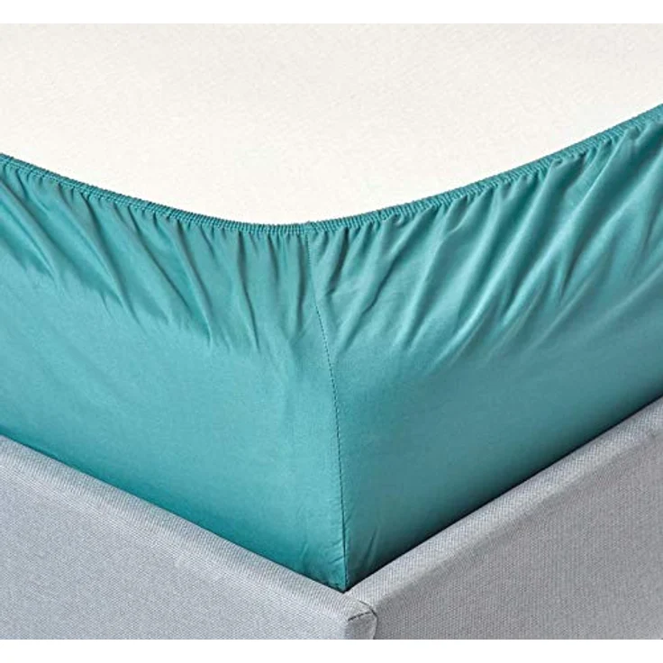 Homescapes Perkal-Spannbettlaken, 120 x 190 cm, Grün, 100% ägyptische Baumwolle, Oeko-Tex® zertifiziert, hypoallergen, für empfindliche Haut – Bild 2