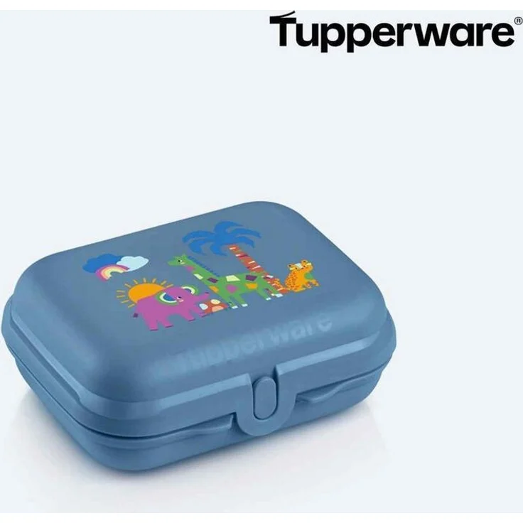 TUPPERWARE Lunchbox Tupperware Kleiner Twin - Safari blau – Bild 2
