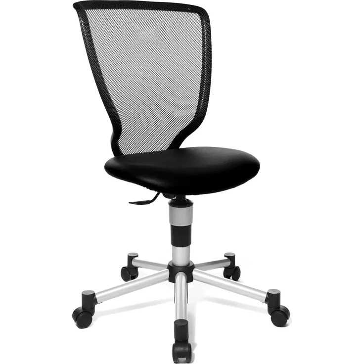 Topstar 71487S10 Titan Junior, Schreibtischstuhl, Kinderdrehstuhl, Jugenddrehstuhl, Netzrückenlehne und Bezugsstoff schwarz