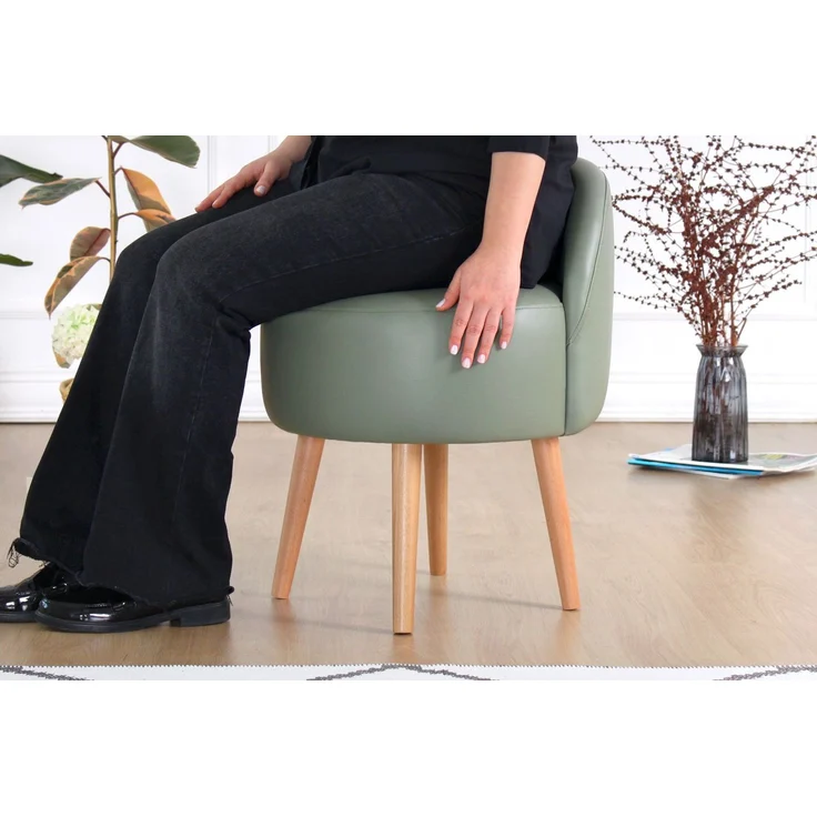 Hanah Home 'Burks - Green' Pouffe, Grün, 48 x 64 x 42 cm – Bild 2