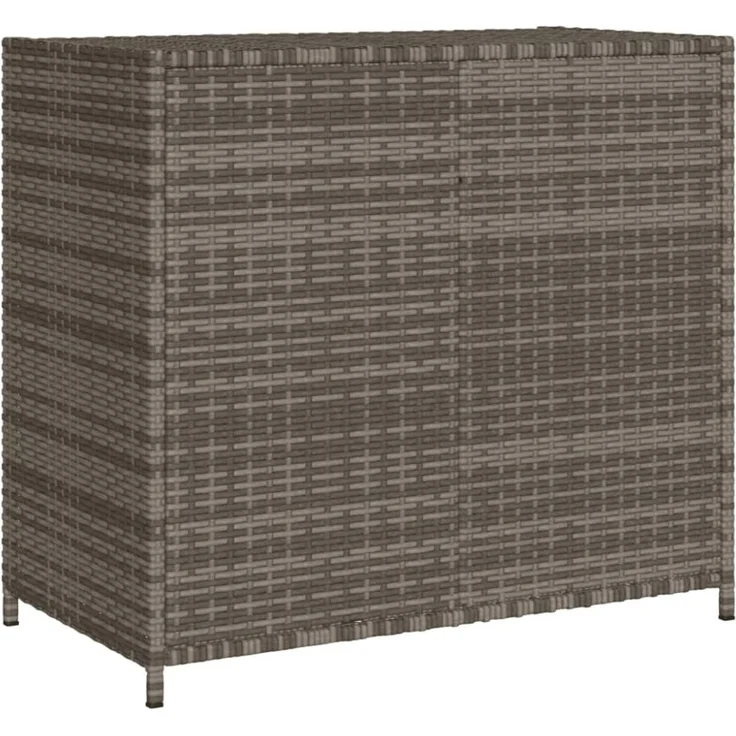 vidaXL Gartenschrank Grau 83x45x76 cm Poly Rattan 365545 – Bild 7