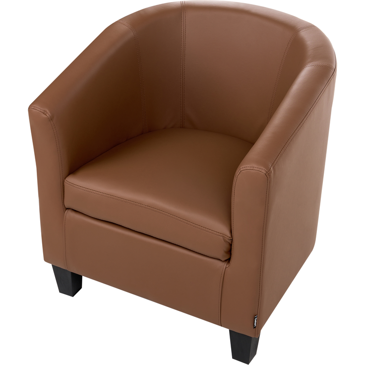 Sessel BORWICK Kunstleder Braun – Bild 6