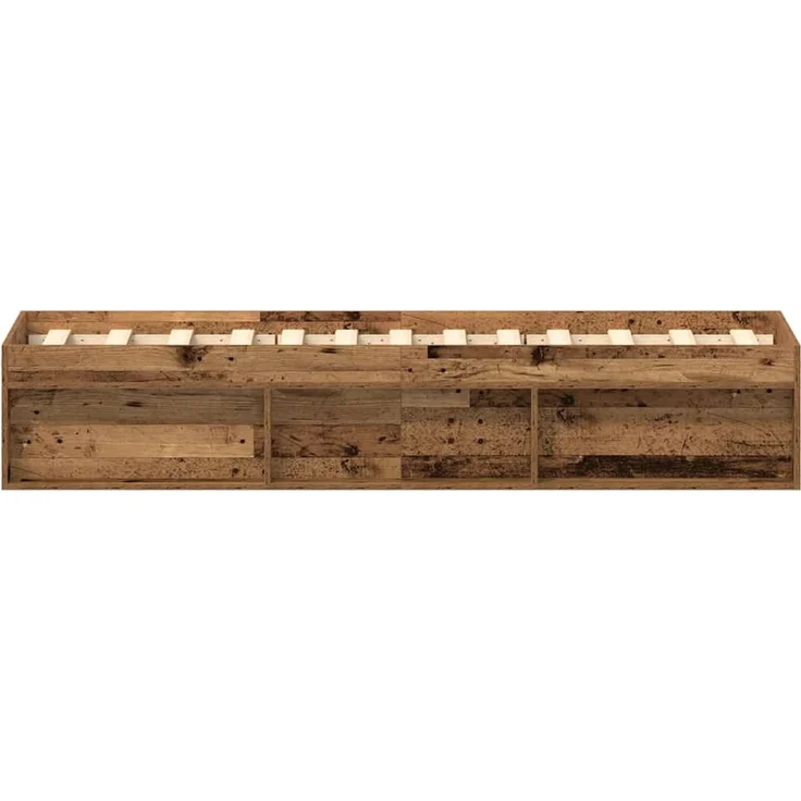 vidaXL Bettgestell ohne Matratze Altholz-Optik 75x190 cm Holzwerkstoff 3329309 – Bild 6