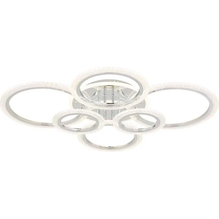 GLOBO LIGHTING LED Deckenleuchte, LED-Leuchtmittel fest verbaut, Kaltweiß, Warmweiß, Neutralweiß, Tageslichtweiß, Farbwechsel, Deckenlampe Deckenleuchte LED Kristall Ringe Wohnzimmerlampe L 78 cm – Bild 5