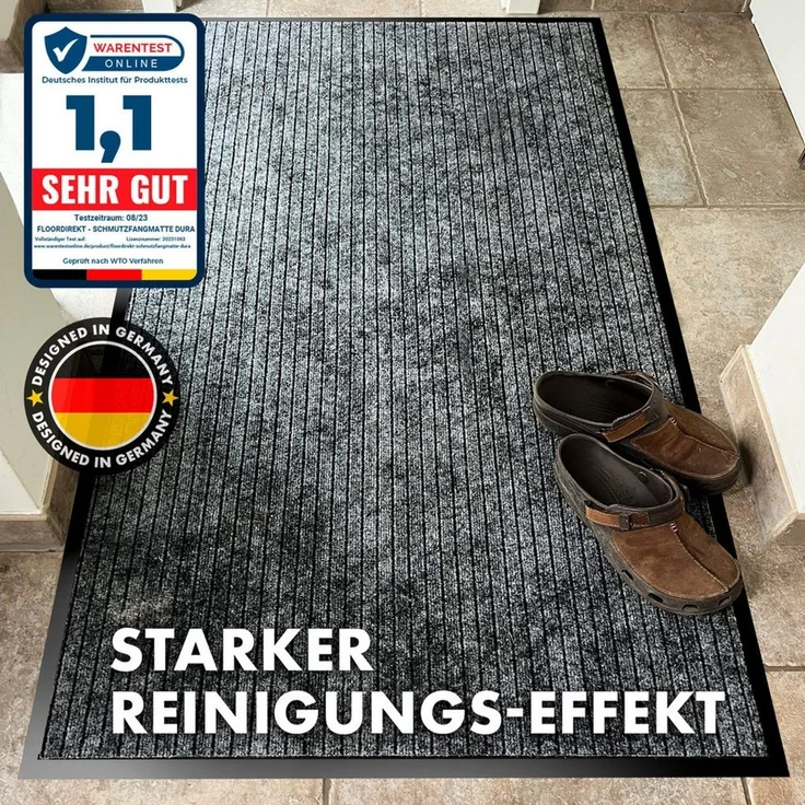 Karat Fußmatte Dura, Schmutzfangmatte mit Rutschfester Rückseite, In vielen Farben & Größen – Bild 3