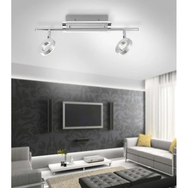 SILEDA Paul Neuhaus Deckenleuchte, aluminium matt 2xLED-Board 6W 3000K Badleuchte, IP4410931 – Bild 2