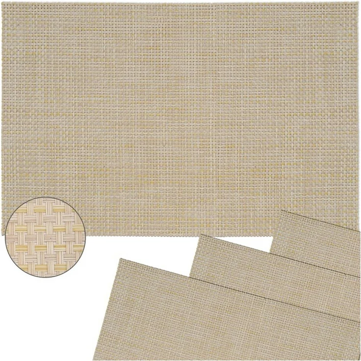 matches21 HOME & HOBBY Platzset Tischset ELEGANCE beige 4er Tischunterlage als Tischdeko, (4-St), modernes Esstisch Platzdeckchen als abwaschbarer Tischuntersetzer – Bild 4