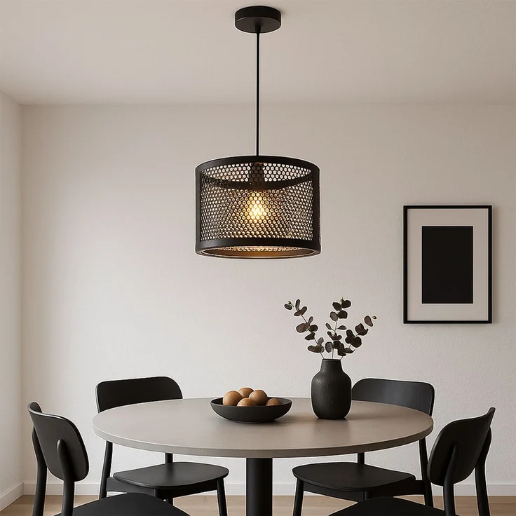 RGB LED Hängelampe, Gitteroptik, App- und Sprachsteuerung, H 150 cm – Bild 3