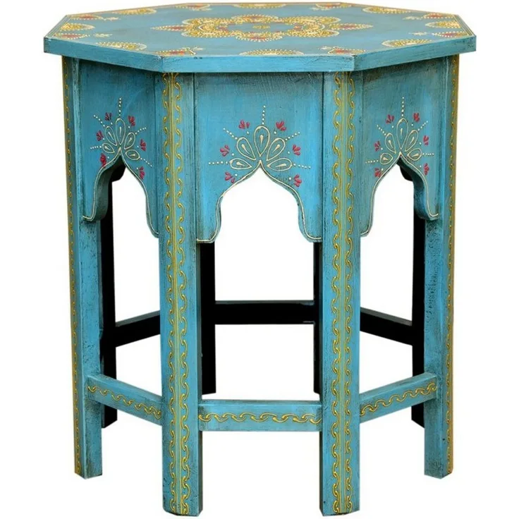 Orientalischer Beistelltisch Saada Blau M