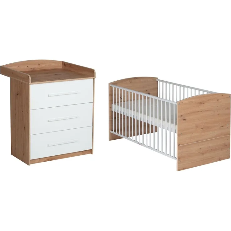 Schardt Kinderzimmer Set Pepe 2-teilig Kinderbett Wickelkommode