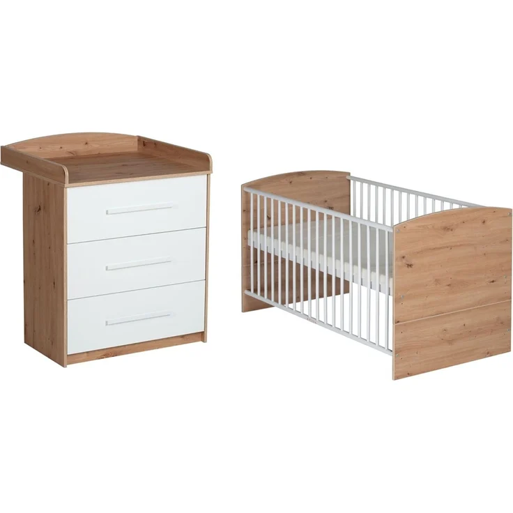 Schardt Kinderzimmer Set Pepe 2-teilig Kinderbett Wickelkommode