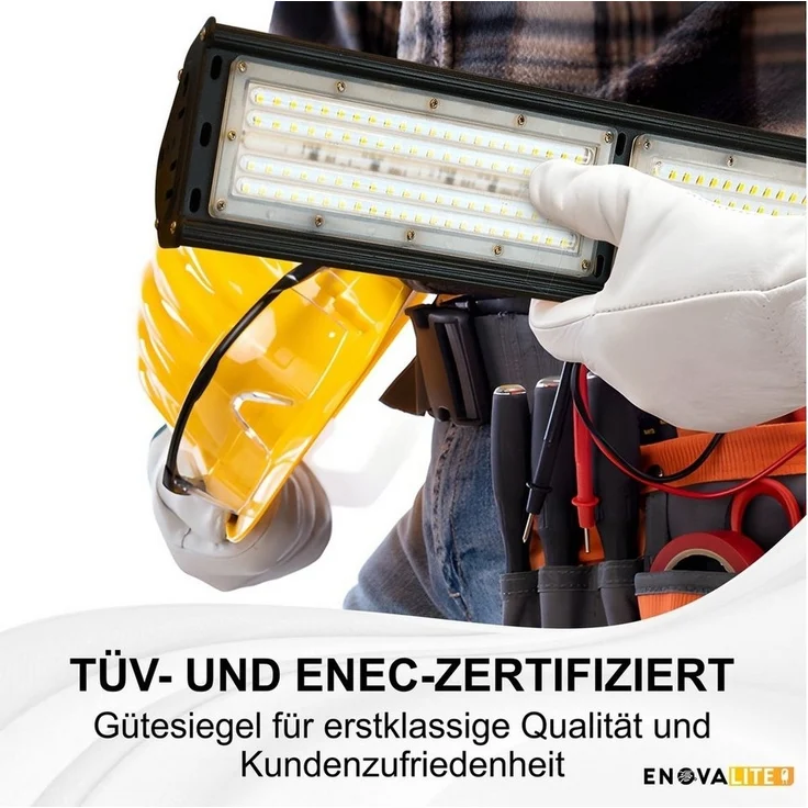 ENOVALITE LED Arbeitsleuchte LED-HighBay, linear, 50 W, 6000 lm, 5000 K (neutralweiß), IP65, LED fest integriert, Tageslichtweiß, neutralweiß – Bild 3