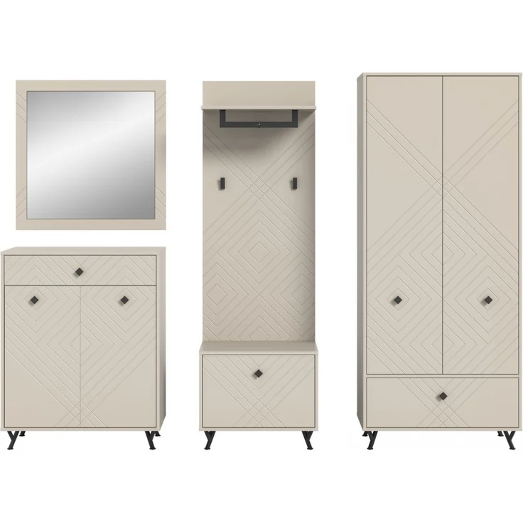 Garderobe Set 5-tlg. Apunti in sand 250 cm – Bild 6