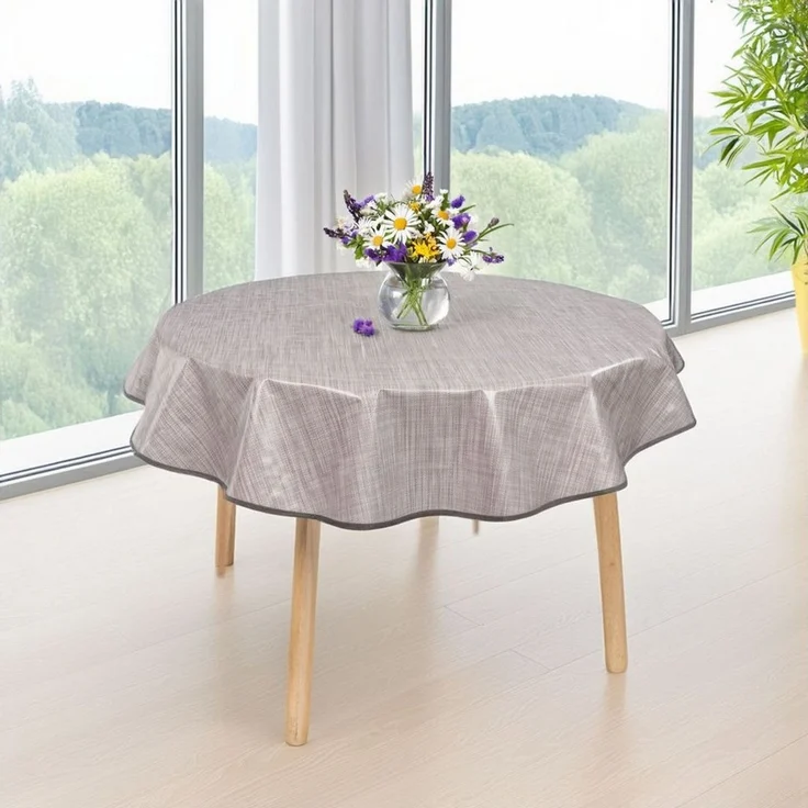 laro Tischdecke rund 140 cm wachstuchtischdecke Tischdecke abwaschbar – Bild 3