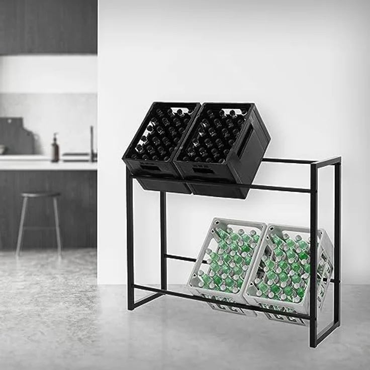 ML-DESIGN Standregal Getränkekistenregal Kistenhalter Kistenregal Getränkeregal für Kisten, 1-tlg, Kastenständer für 6 Kisten stabiles Standregal freistehend Stahl – Bild 3