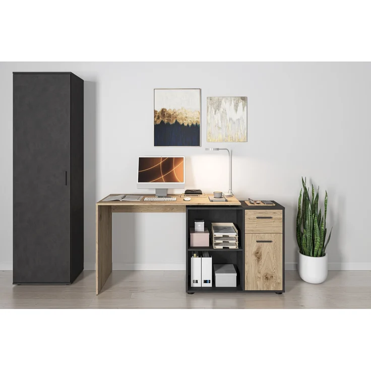 Schreibtisch >ALBRECHT 1< in Viking Eiche - Matera - 83x74x117cm (BxHxT) – Bild 4