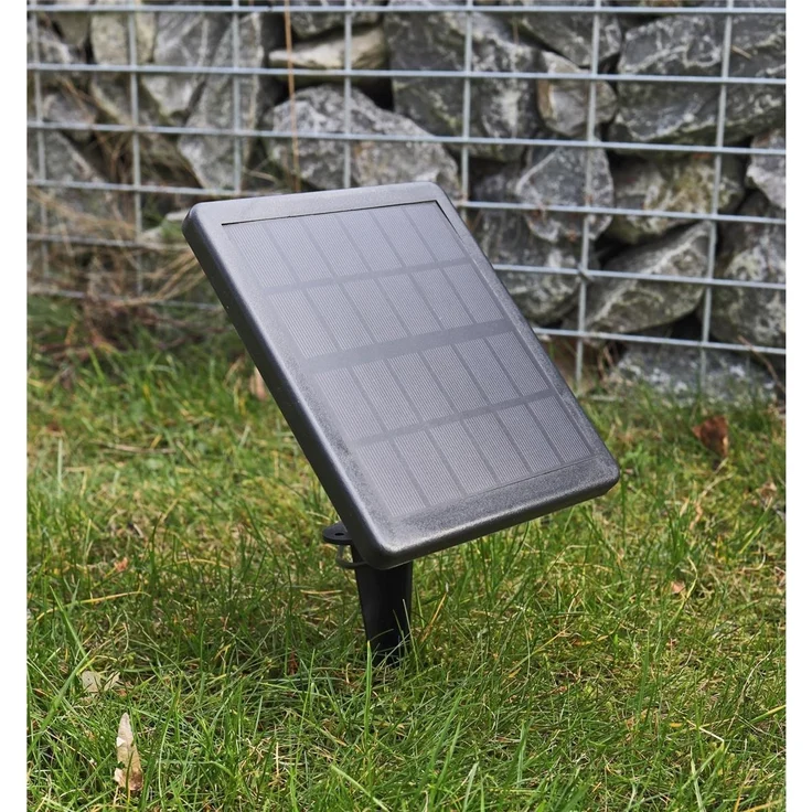 Gartenstrahler Set Solar mit 2 SpotsSolarzelle, Erdspieß, 3000k, IP65 – Bild 3