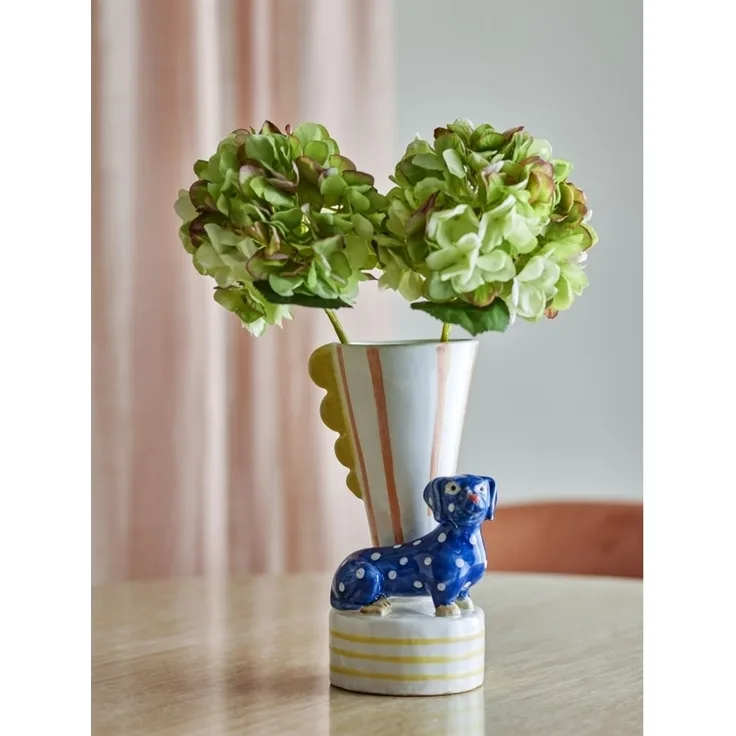 BLOOMINGVILLE Dachsy Vase Bunt Steingut