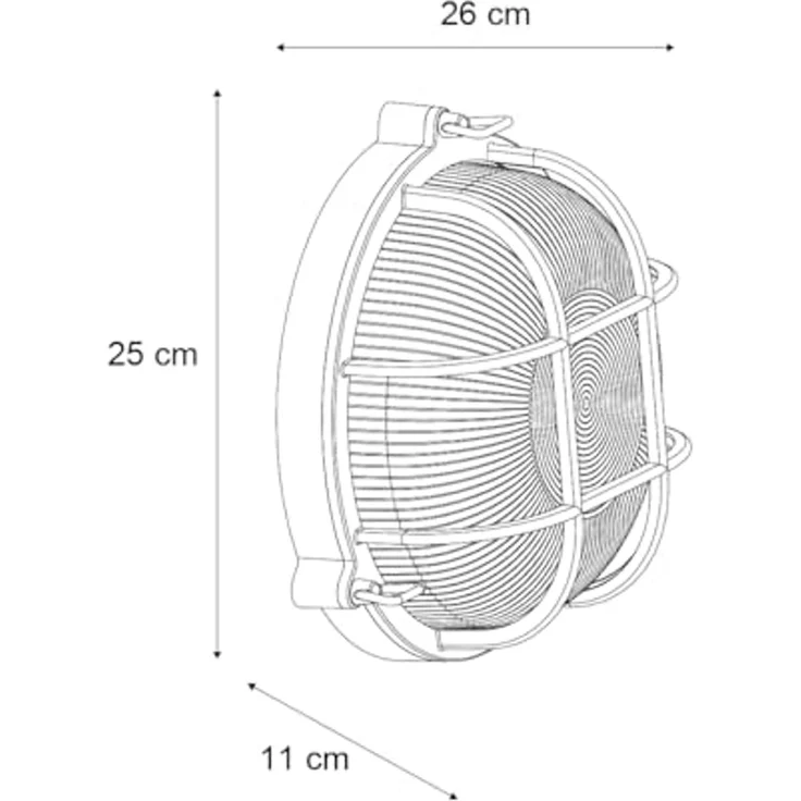 Qazqa Außen-Wandleuchte Nautica, ohne Leuchtmittel, Warmweiß, QAZQA Außen Wand­leuchte, e27, Silber, Aluminium, Industrie – Bild 4