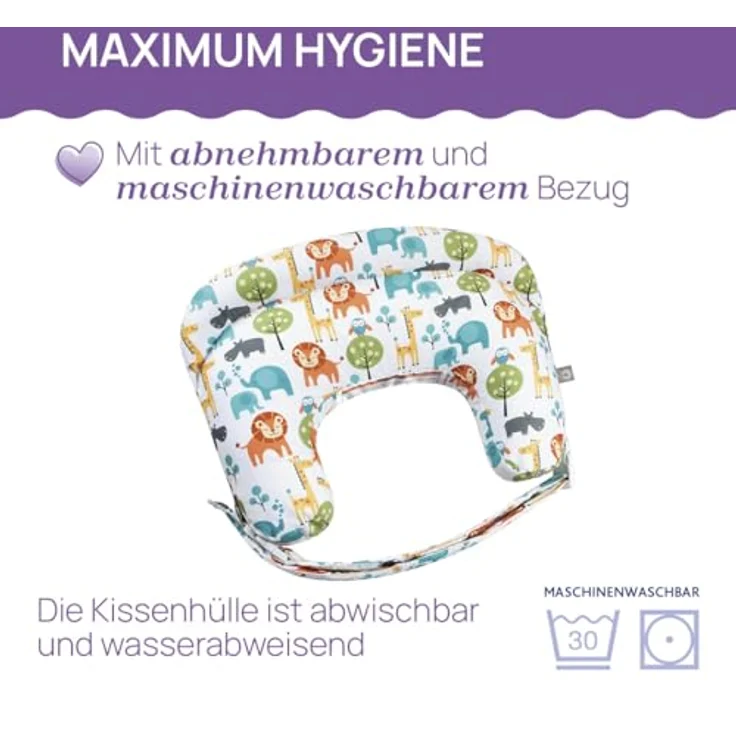 Boppy Deluxe Stillkissen, Brust und Flasche Fütterung Unterstützung, ergonomische Form mit Mutter und Baby zu unterstützen, volle Polsterung, abnehmbar und waschmaschinenfest, 0M + – Bild 7