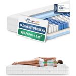 Taschenfederkernmatratze 7-Zonen Federkernmatratze, Orthopädische Matratze, Made in Germany, AM Qualitätsmatratzen, 20 cm hoch, 90x200 cm