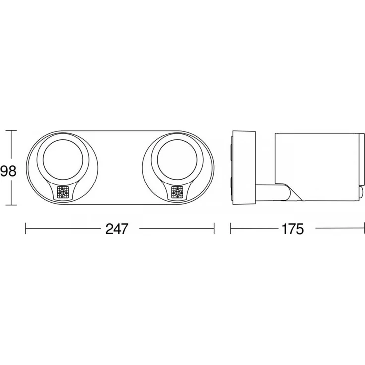 LED-Außenwandstrahler Spot DUO SC anthrazit, mit 90° Bewegungsmelder, 2-flammig, vernetzbar, per App bedienbar, inkl. GU10-Leuchtmittel, Aluminium, 14,6 W – Bild 3