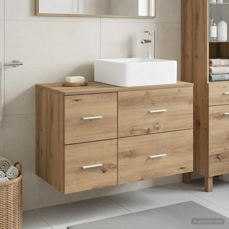 vidaXL Badezimmerschrank-Set 2 stk. Artisan-Eiche 79,5 x 41 x 80 cm 3403967 – Bild 1