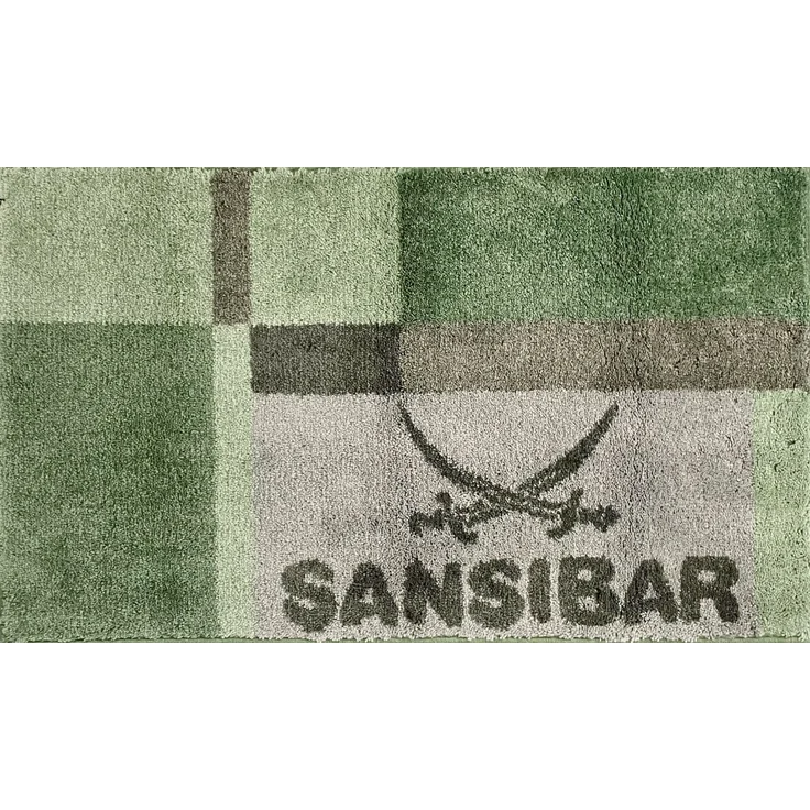 Badematte SANSIBAR LBH 120x70x2 cm grün Badteppich Badvorleger Duschvorleger Duschmatte Badeteppich – Bild 1