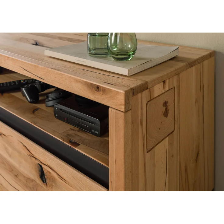 TV-Board Kernbuche 120 x 40 x 56 natur geölt VILLANDERS #112 – Bild 5