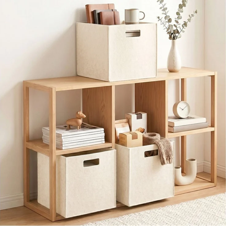 Youyijia Aufbewahrungsbox Filz-Aufbewahrungsbox 31x31x31 cm – Faltbare Regalbox, Organizer-Korb – Bild 2
