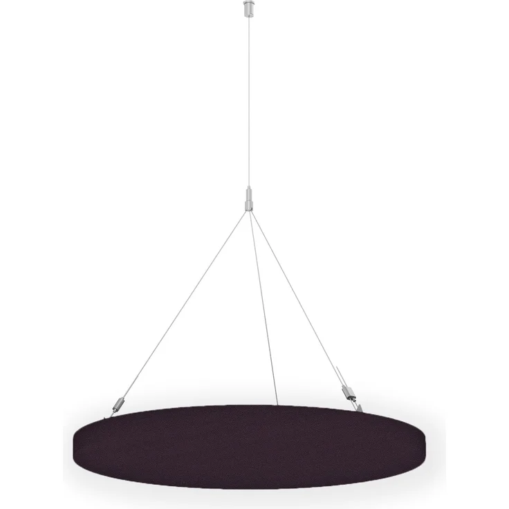 Rheinland Möbel FocusWall DAR07 – Runder Akustik-Deckenabsorber Ø 70 cm in Stofffarbe Tarot inkl. Chrom-Stahlseilen - Made in Germany - Klasse A, Stoffbezug, schwer entflammbar – Bild 1