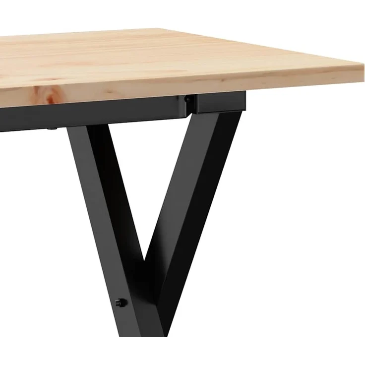 Couchtisch Sofatisch, X-Gestell 110x40x45 cm Massivholz Kiefer & Stahl d441e – Bild 7
