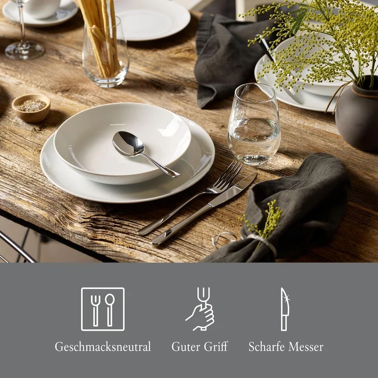 vivo | Villeroy & Boch Group 'New Fresh Basic' Besteck Set, 24-teilig, Edelstahl silber – Bild 4