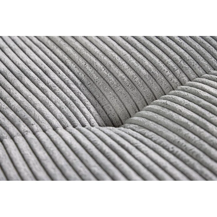 riess-ambiente Ecksofa KENT 220cm hellgrau / schwarz, Einzelartikel 1 Teile, Wohnzimmer · Cord · mit Federkern · inklusive Hocker · L-Form · Modern – Bild 6