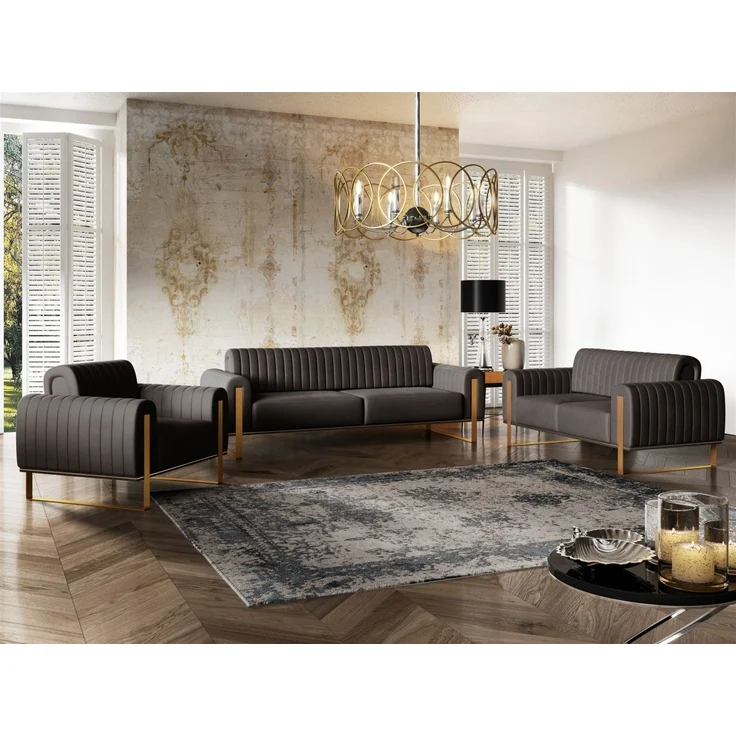 Sessel Designersessel VALERIE in Stoff Elisa Velvet Schwarz – Bild 3